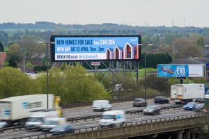 Motorway billboard advertising on the M5-M6